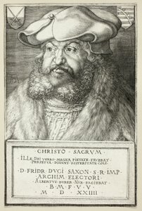 ザクセン選帝侯フリードリヒ賢者 作： Albrecht Dürer