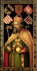 皇帝ジギスムント、神聖ローマ皇帝、ハンガリー国王とボヘミア（1368-1437）、1600年頃 作： Albrecht Dürer