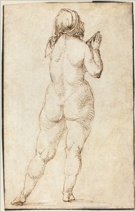 女性の裸の祈り 作： Albrecht Dürer