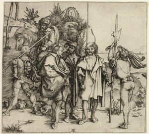 5人のランツクネヒテと馬に乗った東洋人 作： Albrecht Dürer
