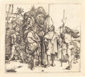 5 人の兵士と馬に乗ったトルコ人 作： Albrecht Dürer