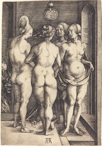 4人の裸の女性 作： Albrecht Dürer