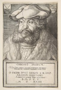 フレデリックザワイズ、ザクセンの選挙人、1524年。 作： Albrecht Dürer