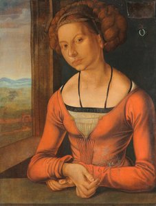 ドイツ語：髪を編んだ若い女性の肖像 作： アルブレヒト・デューラー