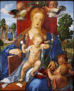 ドイツ語：Die Madonna mit dem Zeisig 鶸とマドンナ 作： アルブレヒト・デューラー