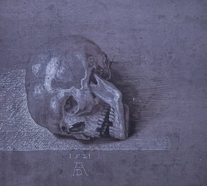 ドイツ語：Totenschädel。 作： アルブレヒト・デューラー