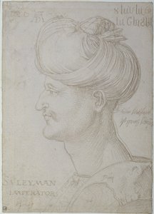スレイマンザマグニフィシェント（1494-1566）1526（紙のシルバーポイント）の責任者 作： Albrecht Dürer