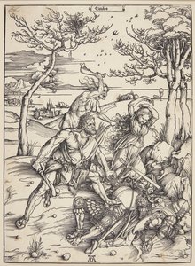 モリオナイドの双子を征服するヘラクレス 作： Albrecht Dürer