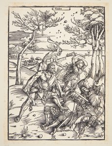 モリオナイドの双子を征服するヘラクレス 作： Albrecht Dürer