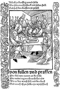 セバスチャン・ブラント著「船の愚者」の挿絵、1494年。 作： Albrecht Dürer
