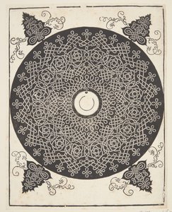 ホワイトメダリオン付きインターレースコードパターン 作： Albrecht Dürer