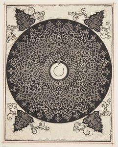 ホワイトメダリオン付きインターレースコードパターン 作： Albrecht Dürer