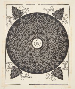 ホワイトメダリオン付きインターレースコードパターン 作： Albrecht Dürer