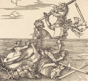 イタリアの馬上槍試合、c。 1516年。 作： Albrecht Dürer