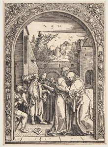 ヨアヒムと聖アンがゴールデン ゲートで出会う 作： Albrecht Dürer