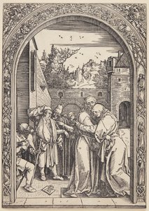 ヨアヒムと聖アンがゴールデン ゲートで出会う 作： Albrecht Dürer