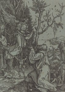 ヨアヒムと天使、c。 1504年。 作： Albrecht Dürer