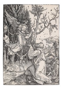 聖母の生涯からのヨアヒムと天使、c。 1504年。 作： Albrecht Dürer
