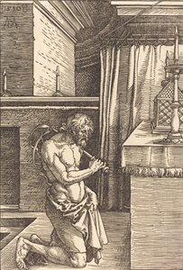 苦行をするダビデ王、1510年。 作： Albrecht Dürer