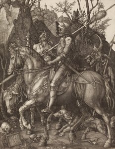騎士、死と悪魔、1513年。 作： Albrecht Dürer