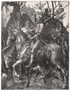騎士、死、そして悪魔、1513。 作： Albrecht Dürer