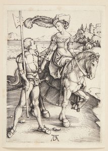 馬に乗った女性とランスクネ 作： Albrecht Dürer