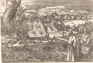 大砲のある風景、1518年 作： Albrecht Dürer