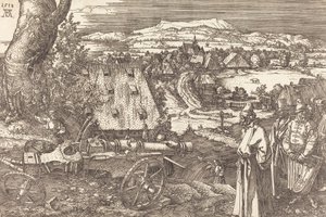 大砲のある風景、1518年。 作： Albrecht Dürer