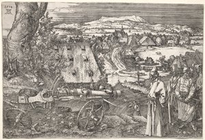大砲のある風景、1518年。 作： Albrecht Dürer