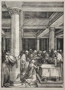 聖母の生涯：神殿でのイエスのプレゼンテーション 作： Albrecht Dürer