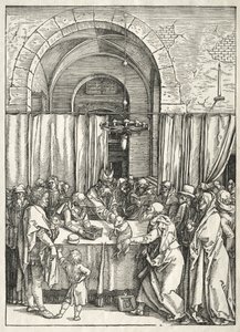 聖母の生涯：ヨアヒムの犠牲の拒絶、1504- 1505年。 作： Albrecht Dürer