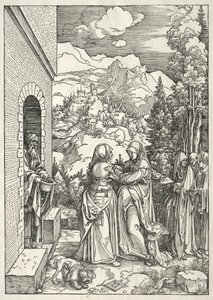 聖母の生涯：面会、1504-1505 作： Albrecht Dürer