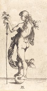 リトル・フォーチュン、c。 1496年。 作： Albrecht Dürer