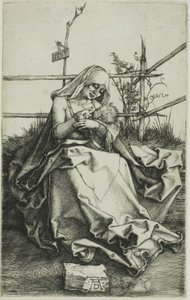 芝生の土手のマドンナ 作： Albrecht Dürer