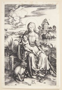 サルとマドンナ 作： Albrecht Dürer
