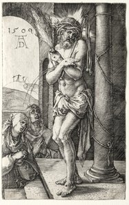 列のそばの悲しみの男 作： Albrecht Dürer