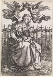二人の天使に戴冠される聖母と幼子 作： Albrecht Dürer