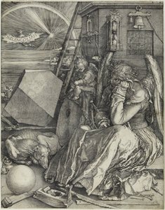 メランコリア1世、1514年。 作： Albrecht Dürer