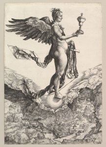 Nemesis The Great Fortune、1501-2。 作： Albrecht Dürer
