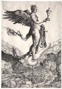 ネメシス、c。 1501-1502。 作： Albrecht Dürer