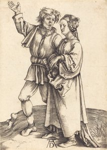 農民と彼の妻、c。 14971498。 作： Albrecht Dürer