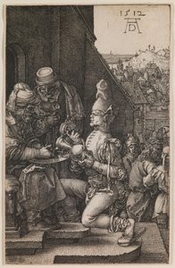 シリーズ「小さな受難」より、手を洗うピラト 作： Albrecht Dürer