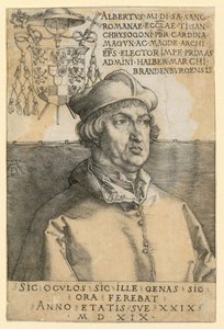 アルブレヒト・フォン・ブランデンブルク枢機卿の肖像画 作： Albrecht Dürer