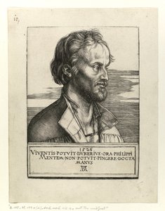 フィリップメランチトンの肖像、1526年 作： Albrecht Dürer