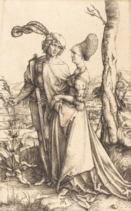 プロムナード、c。 1497年。 作： Albrecht Dürer