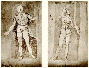 アダムとイブに関する比率研究 作： Albrecht Dürer