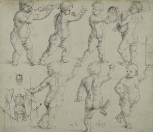 プッティ、1495年。 作： Albrecht Dürer