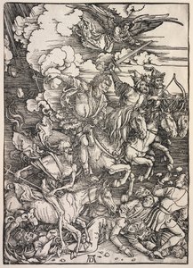 ヨハネの黙示録: 四人の騎手 作： Albrecht Dürer