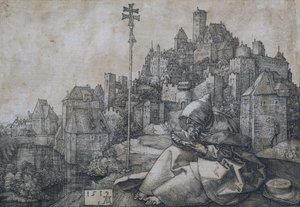 町の前の聖アンソニー、1519 作： Albrecht Dürer