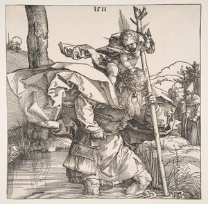 セントクリストファー、1511年。 作： Albrecht Dürer